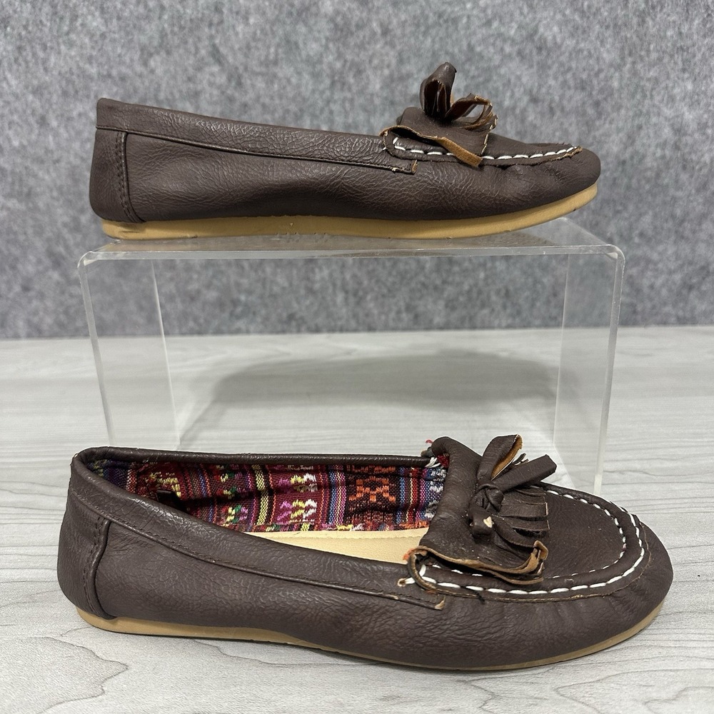 Sag Harbor Women's Brown Moccasin Loafers Slip-On Shoes Size 6